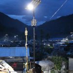 Nepal July 2019. A scene of Solar Street lights in the evening-min